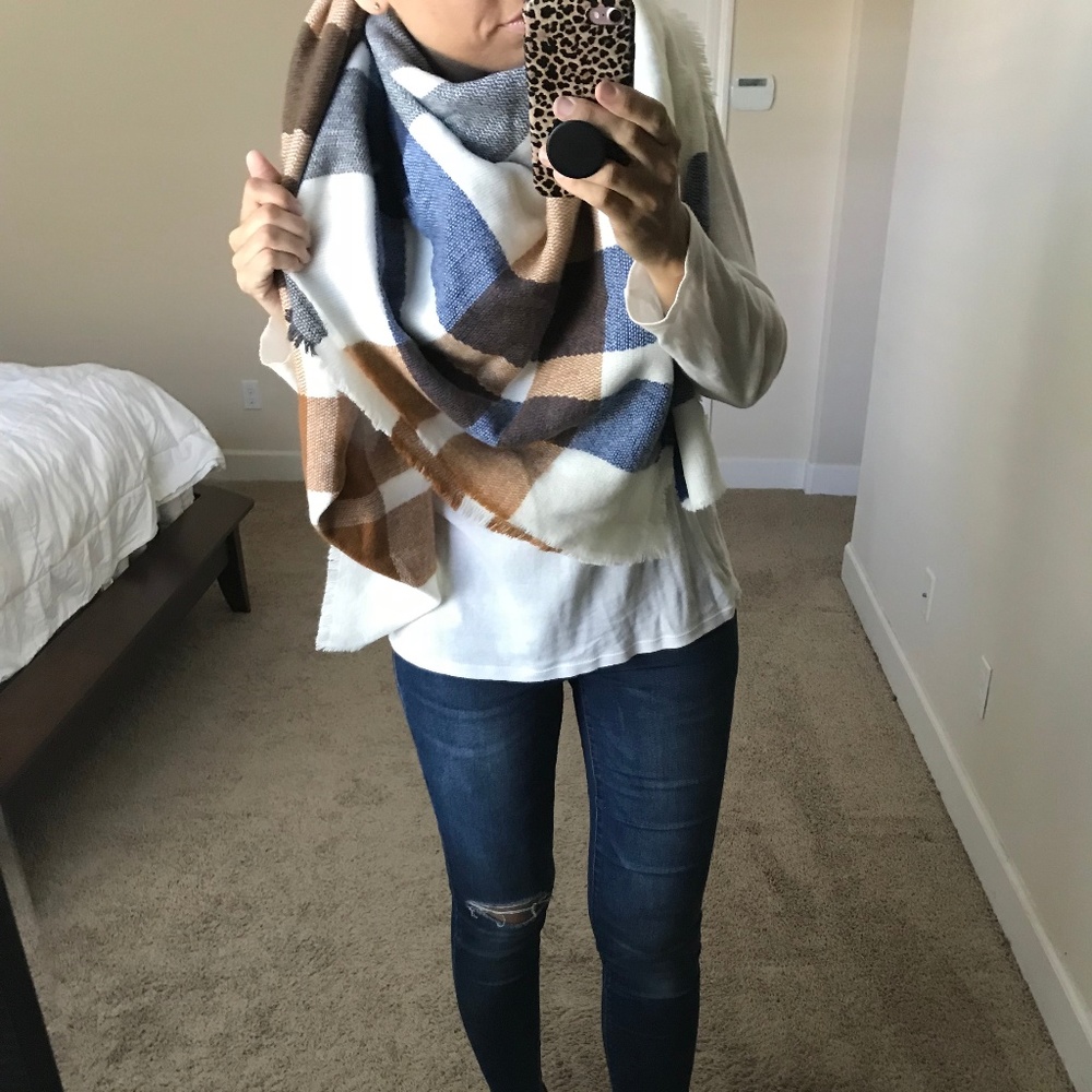 ASOS plaid blanket scarf